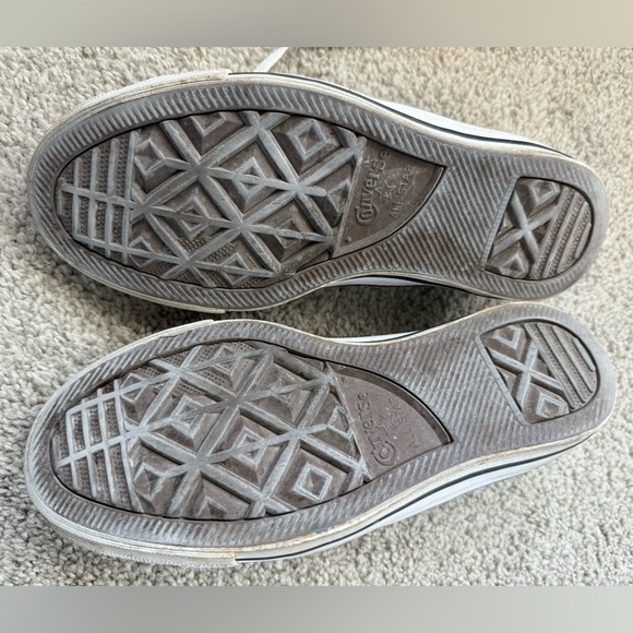 Converse sparkly silver shoes sneakers, size 6.5 - Picture 4 of 5